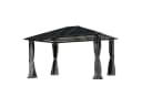 BRAST Pavillon Summerdream Aluminium Grau Anthrazit mit Moskitonetz Bild 2