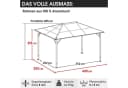 BRAST Pavillon Premium Aluminium Grau Anthrazit mit Moskitonetz Bild 3