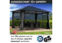 BRAST Pavillon Premium Aluminium Grau Anthrazit mit Moskitonetz Bild 4