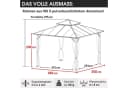 BRAST Aluminium Pavillon Pagode mit festem Dach und LED-Option Bild 1