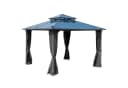BRAST Aluminium Pavillon Pagode mit festem Dach und LED-Option Bild 2