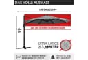 BRAST Sonnenschirm Alu Ampelschirm Ø360cm inkl. Schützhülle, wahlweise mit LEDs, drehbar, schwenkbar & höhenverstellbar Bild 1