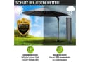 BRAST Sonnenschirm Alu Ampelschirm Ø360cm inkl. Schützhülle, wahlweise mit LEDs, drehbar, schwenkbar & höhenverstellbar Bild 4