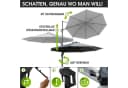 BRAST Sonnenschirm Alu Ampelschirm Ø360cm inkl. Schützhülle, wahlweise mit LEDs, drehbar, schwenkbar & höhenverstellbar Bild 5
