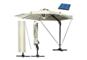 BRAST Ampelschirm 360cm Beige mit LED & Solar Bild 2