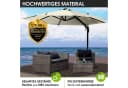 BRAST Ampelschirm 360cm Beige mit LED & Solar Bild 3