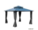 BRAST Pavillon Pagode 4x4m Aluminium mit LED & Moskitonetz Bild 2