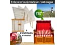 BRAST Strandkorb Norderney Deluxe Weiß/Rot 2-Sitzer Bild 4