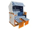 BRAST Strandkorb Norderney Deluxe 2-Sitzer Blau/Weiß Polyrattan Bild 2