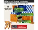 BRAST Strandkorb Norderney Deluxe 2-Sitzer Blau/Weiß Polyrattan Bild 3
