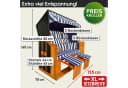 BRAST Strandkorb 3-Sitzer XL Blau/Weiß Polyrattan Bild 1