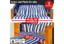 BRAST Strandkorb 3-Sitzer XL Blau/Weiß Polyrattan Bild 3