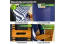 BRAST Strandkorb 3-Sitzer XL Blau/Weiß Polyrattan Bild 5