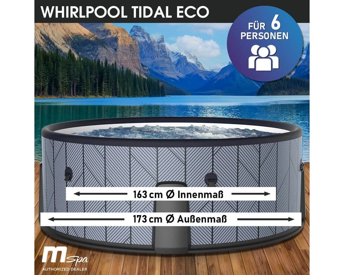 BRAST MSpa Tidal aufblasbarer Whirlpool 6 Personen SyncJet
