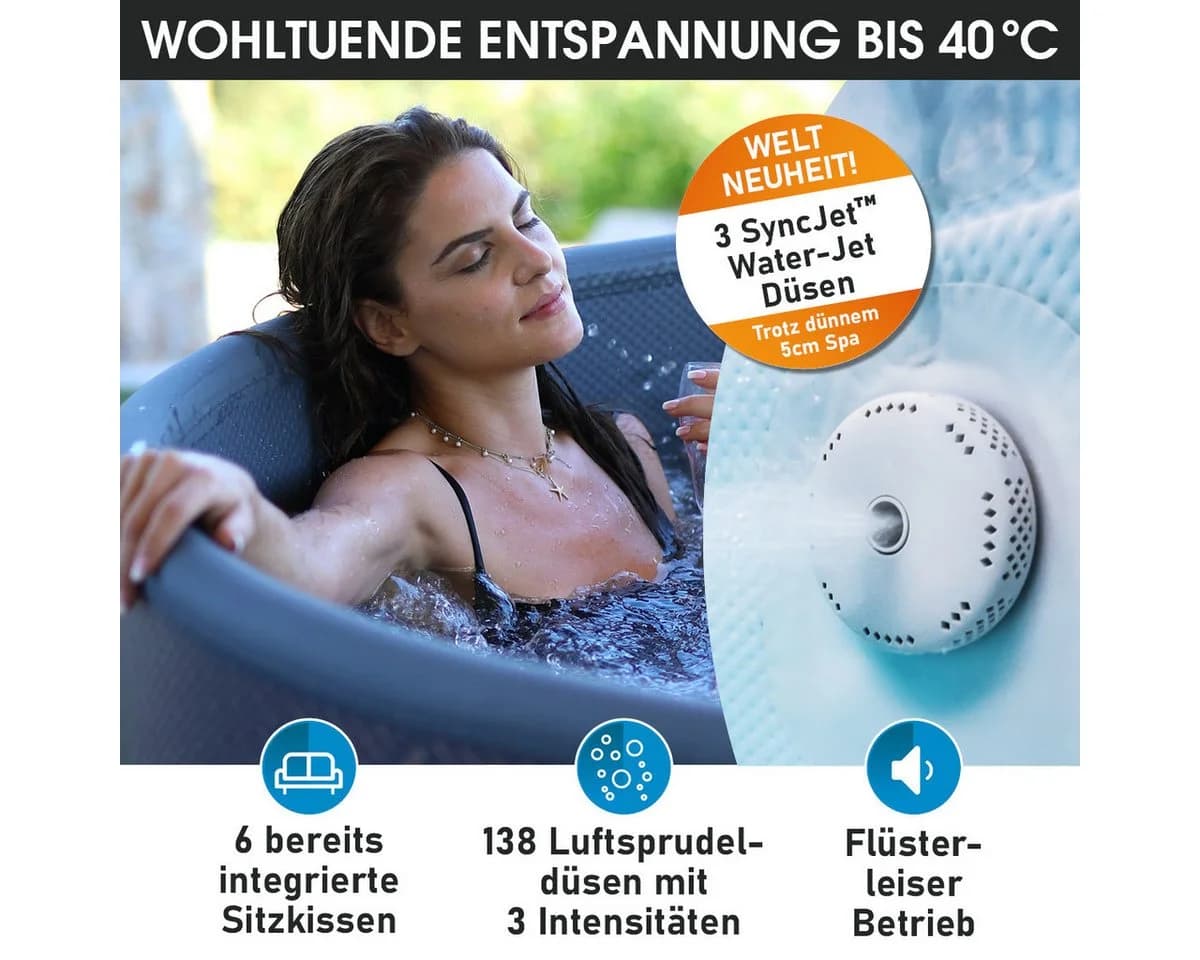 BRAST MSpa Tidal aufblasbarer Whirlpool 6 Personen SyncJet - Bild 5