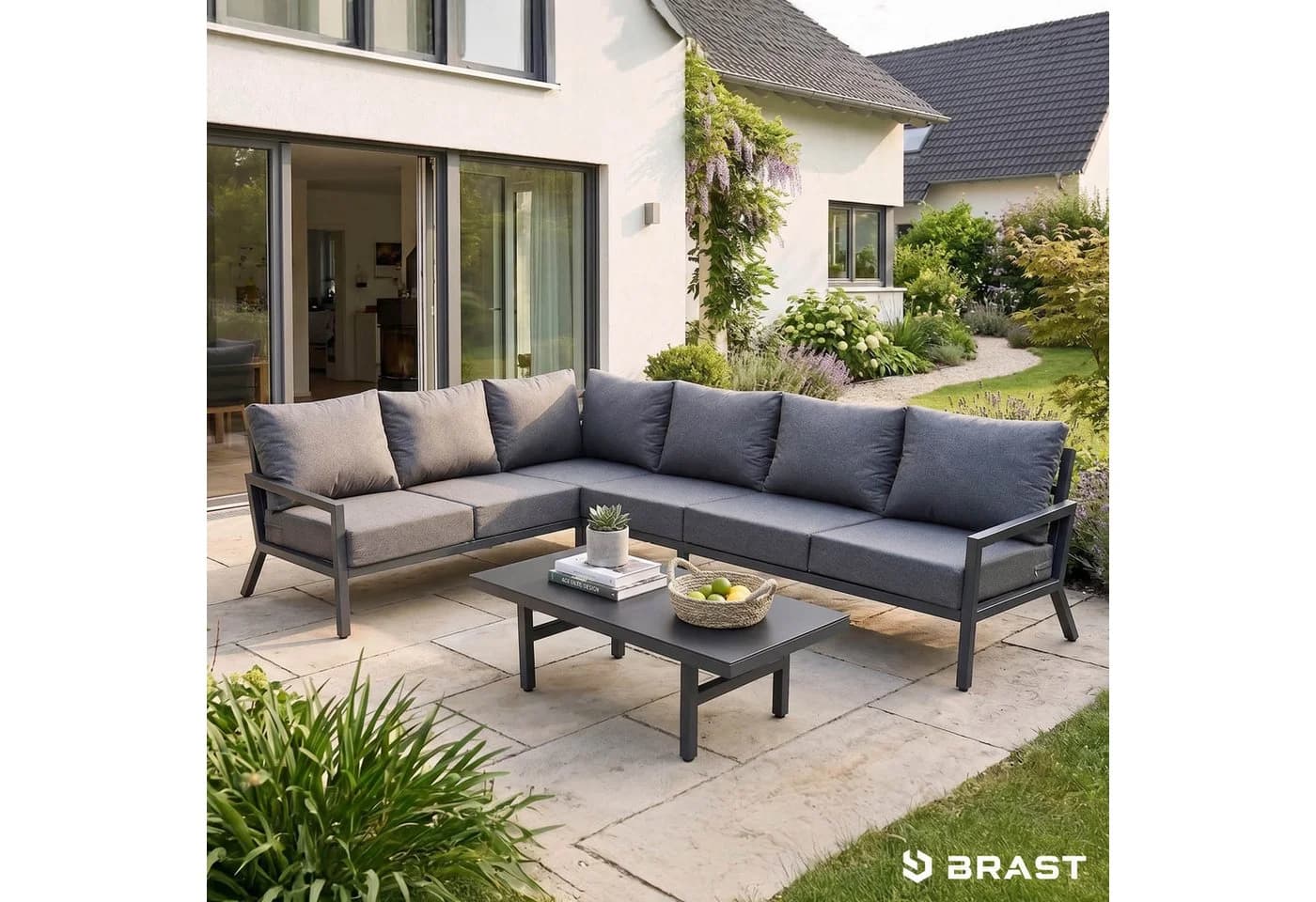 BRAST Gartenlounge-Set Adria Aluminium Grau 5-Sitzer - Bild 2