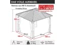 BRAST Pavillon Aluminium Miami Anthrazit mit Hardtop & LED Bild 3