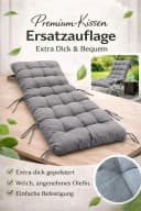 Quick Star Auflagekissen Liegestuhl Anthrazit Hellgrau Bild 3