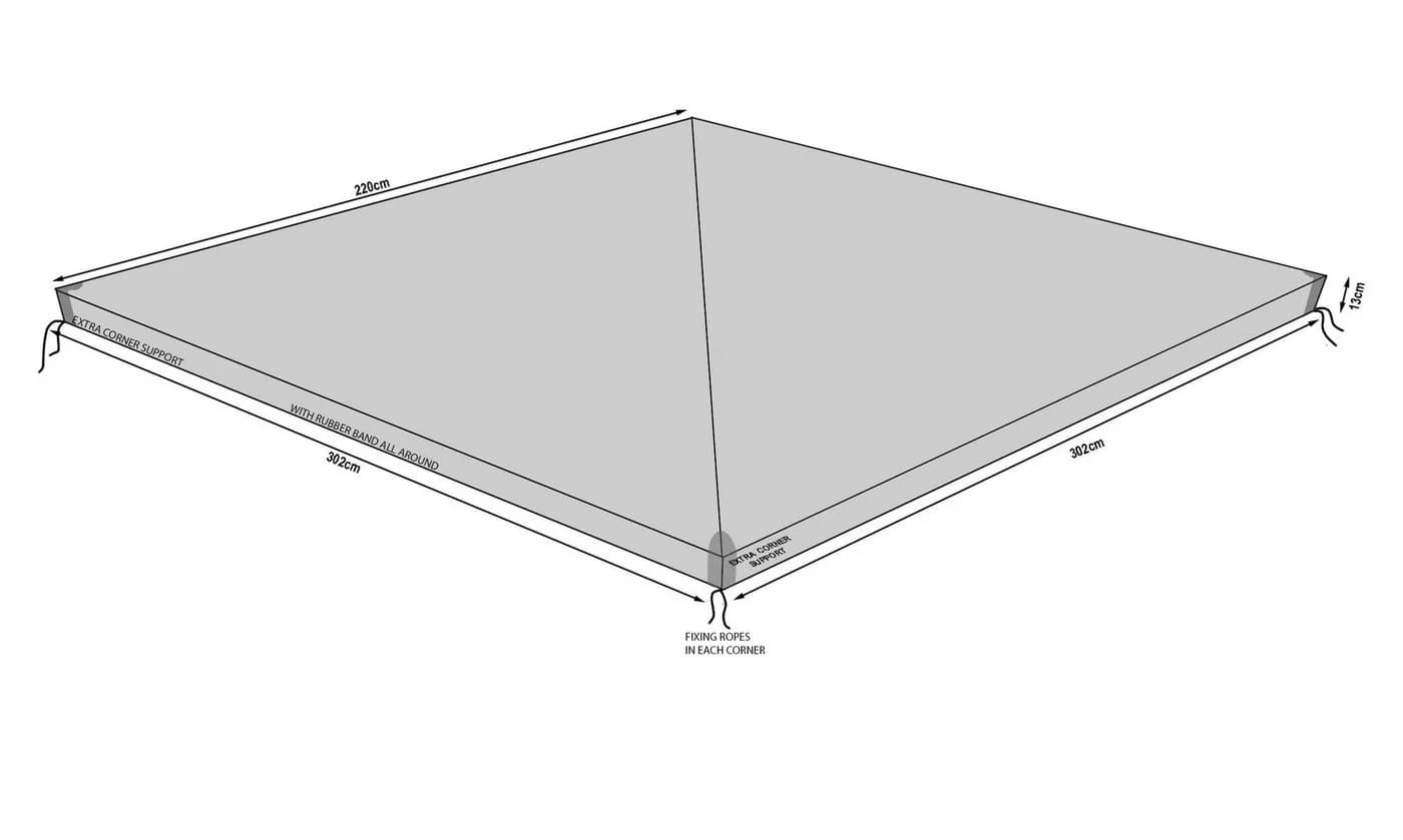 Quick Star Pavillon-Schutzhülle 3x3m Transparent PVC