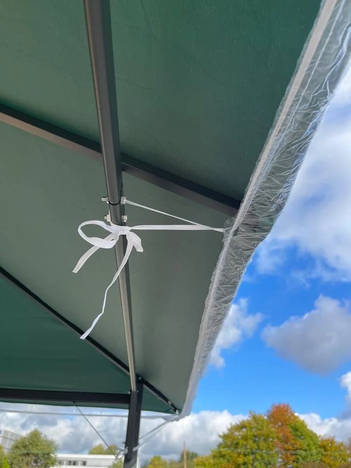 Quick Star Pavillon-Schutzhülle 3x3m Transparent PVC - Bild 5