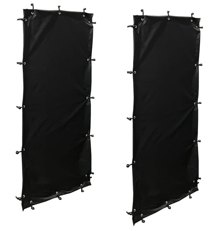 Quick Star Wetterschutz Seitlich für Kaminholzregal Schwarz Transparent - Bild 2