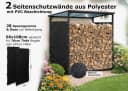 Quick Star Wetterschutz Seitlich für Kaminholzregal Schwarz Transparent Bild 3