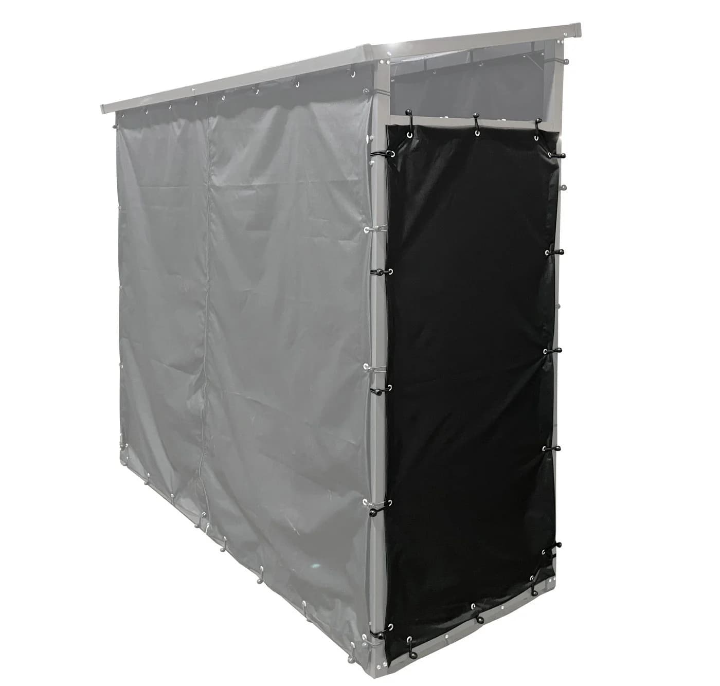 Quick Star Wetterschutz Seitlich für Kaminholzregal Schwarz Transparent - Bild 5