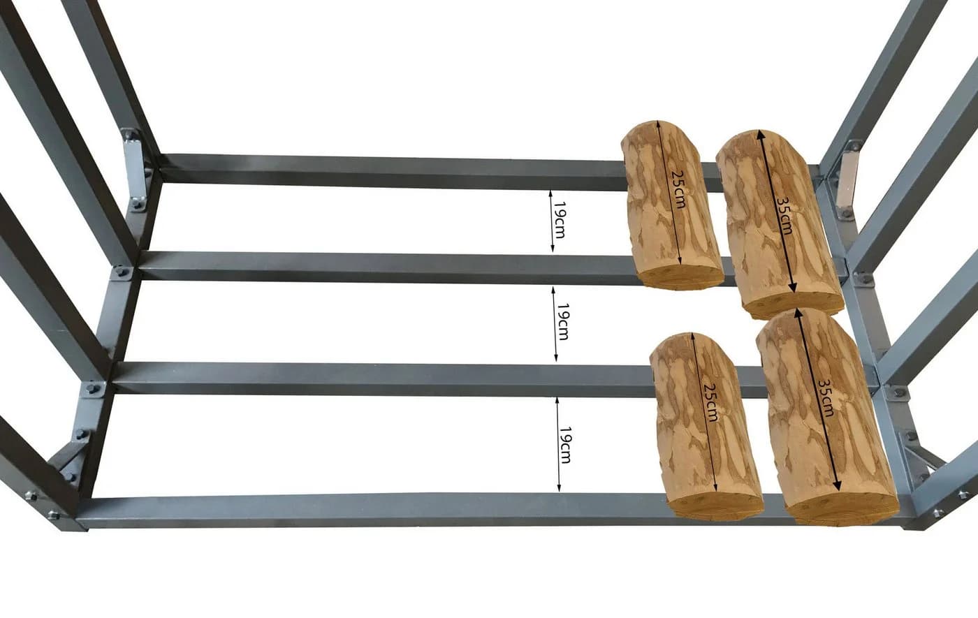 Quick Star Kaminholzregal Außen Metall Anthrazit - Bild 5