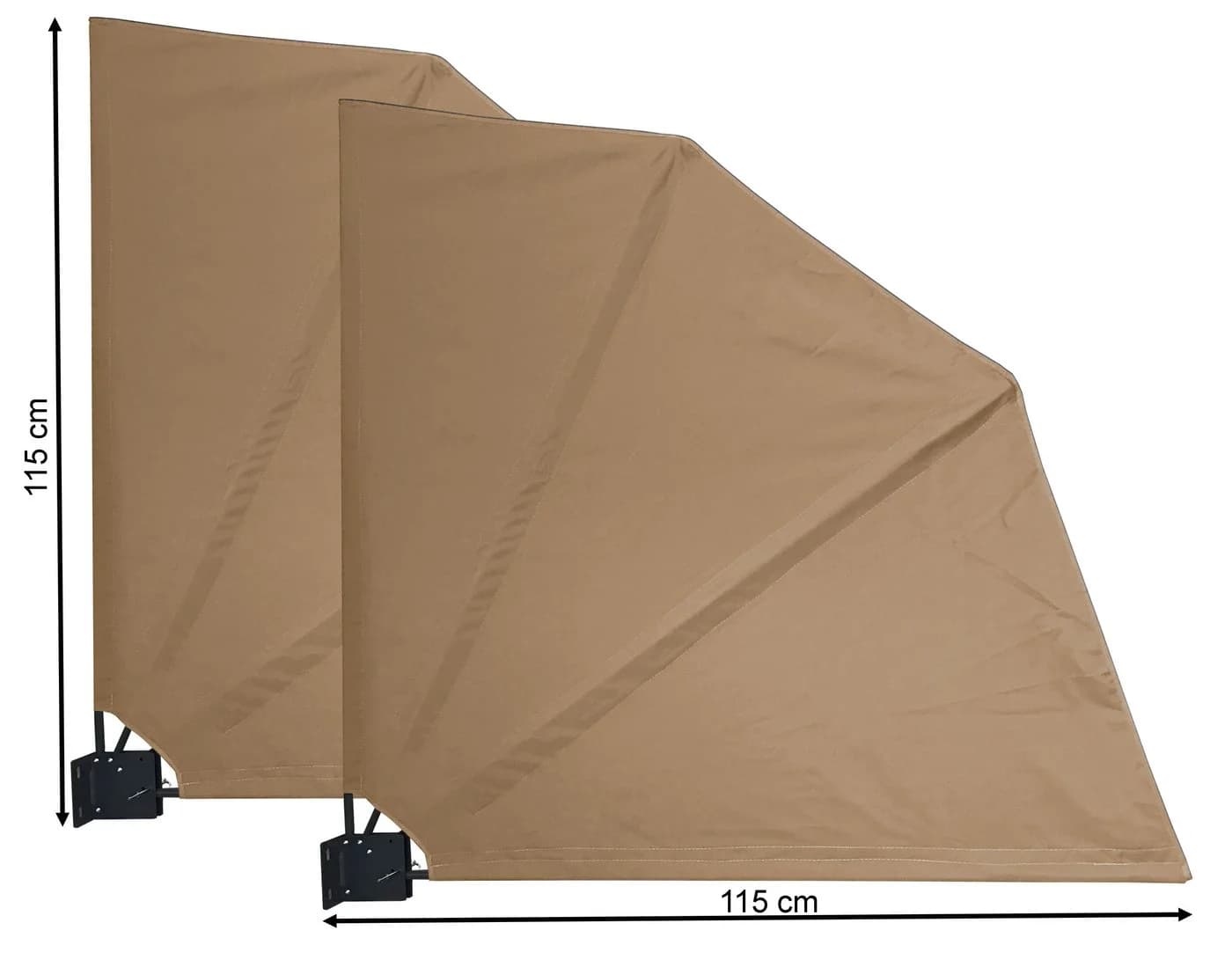 Quick Star Sichtschutzfächer 2er Set Beige Anthrazit Klappbar - Bild 2