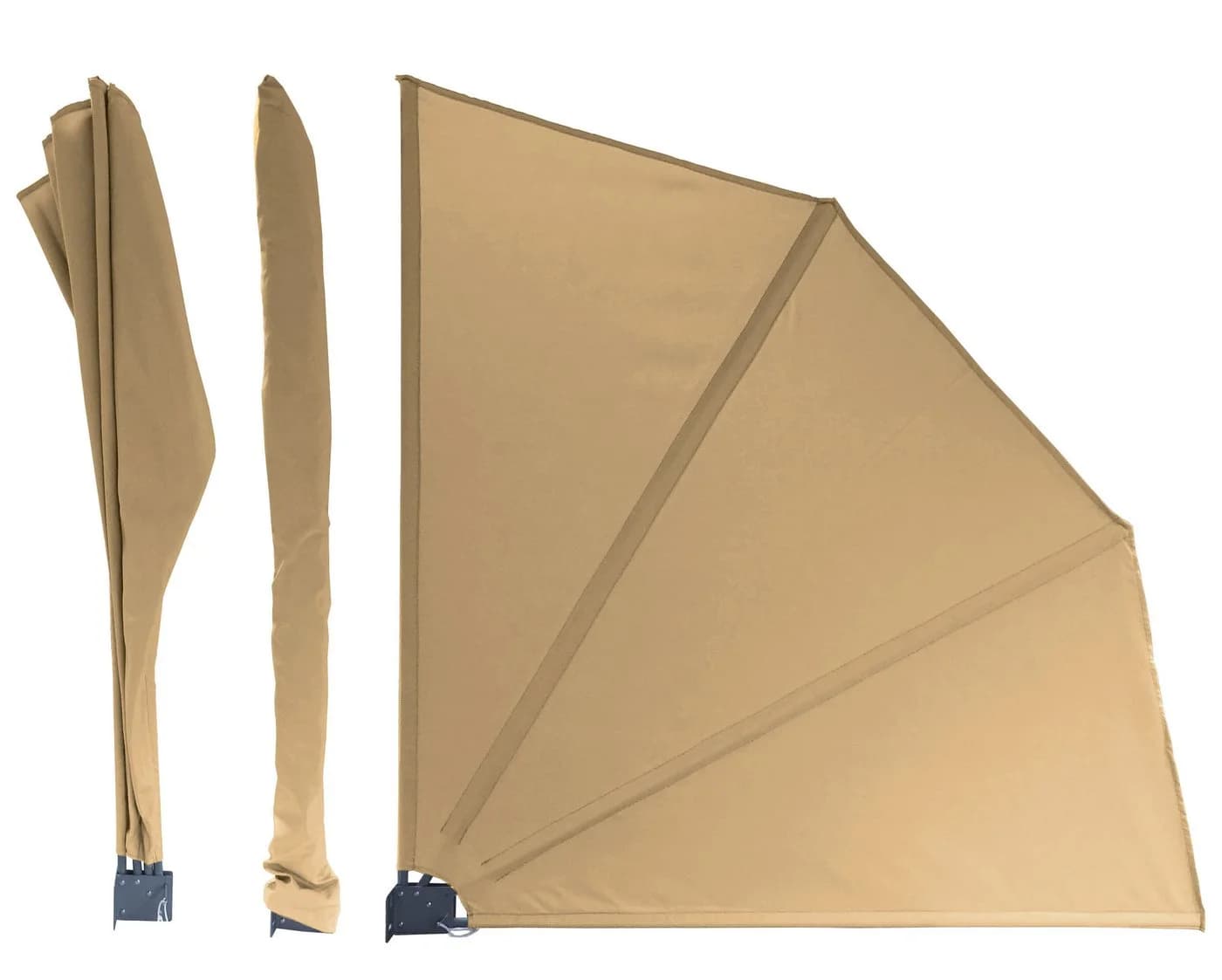 Quick Star Sichtschutzfächer 2er Set Beige Anthrazit Klappbar - Bild 3