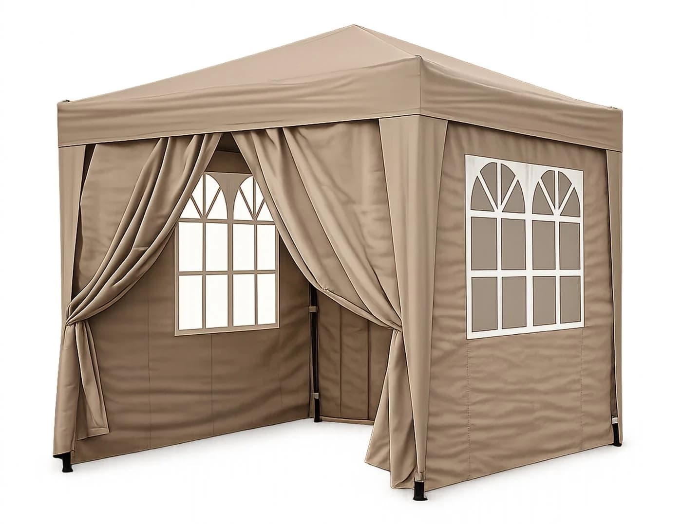 Quick Star Faltpavillon Pop-Up Beige mit 4 Seitenteilen - Bild 2