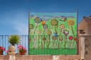 Quick Star Paravent Stellwand Outdoor Wetterfest Schwarz Bunt Bild 3