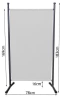 Quick Star Paravent Stellwand Outdoor Wetterfest Weiß/Grau Bild 3