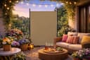 Quick Star Paravent Stellwand Outdoor Wetterfest Beige Bild 1