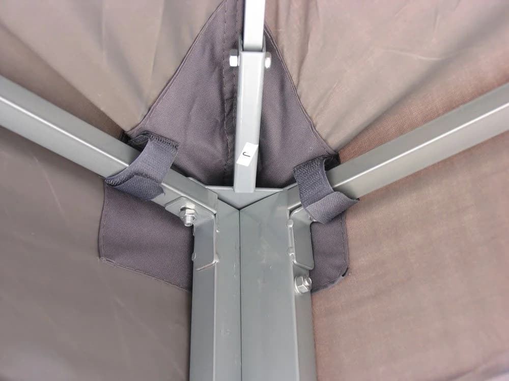 Quick Star Pavillon-Ersatzdach 3x3m Grau mit 2 Seitenteilen