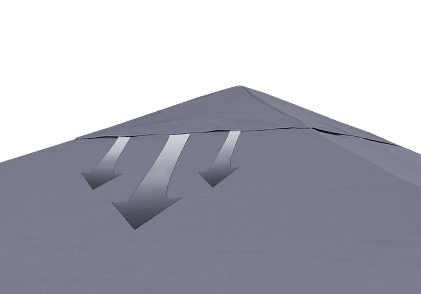 Quick Star Pavillon-Ersatzdach 3x3m Grau mit 2 Seitenteilen - Bild 4