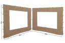 Quick Star Pavillon-Seitenteil 2-tlg. Beige mit PE-Fenster Bild 2