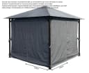 Quick Star Pavillon-Seitenteile Set 4-tlg. Grau für Nizza 3x3m Bild 1
