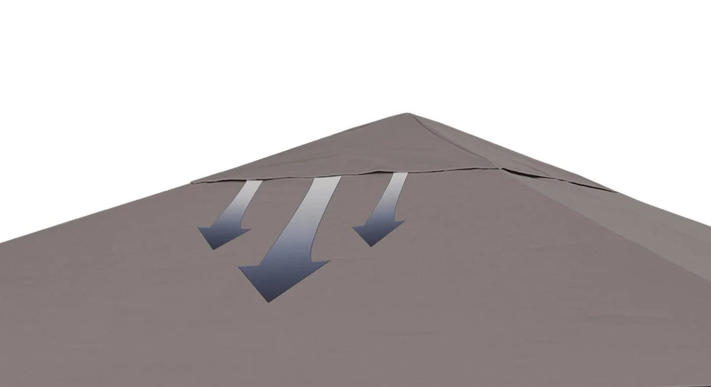 Quick Star Ersatzdach 3x3m Beigegrau Polyester PVC - Bild 4