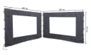 Quick Star Pavillonseitenteil 2-tlg. Anthrazit Transluzentes PE-Fenster Bild 2
