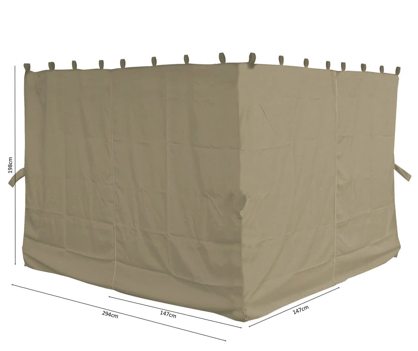 Quick Star Pavillonseitenteil 4-teilig Sand Polyester - Bild 2