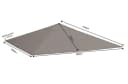 Quick Star Ersatzdach Pavillon Paris Grau 3x3m Bild 1