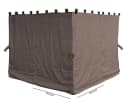 Quick Star Pavillonseitenteil 4 Seitenteile ohne Fenster Pavillon Paris 3x3m Taupe Bild 2