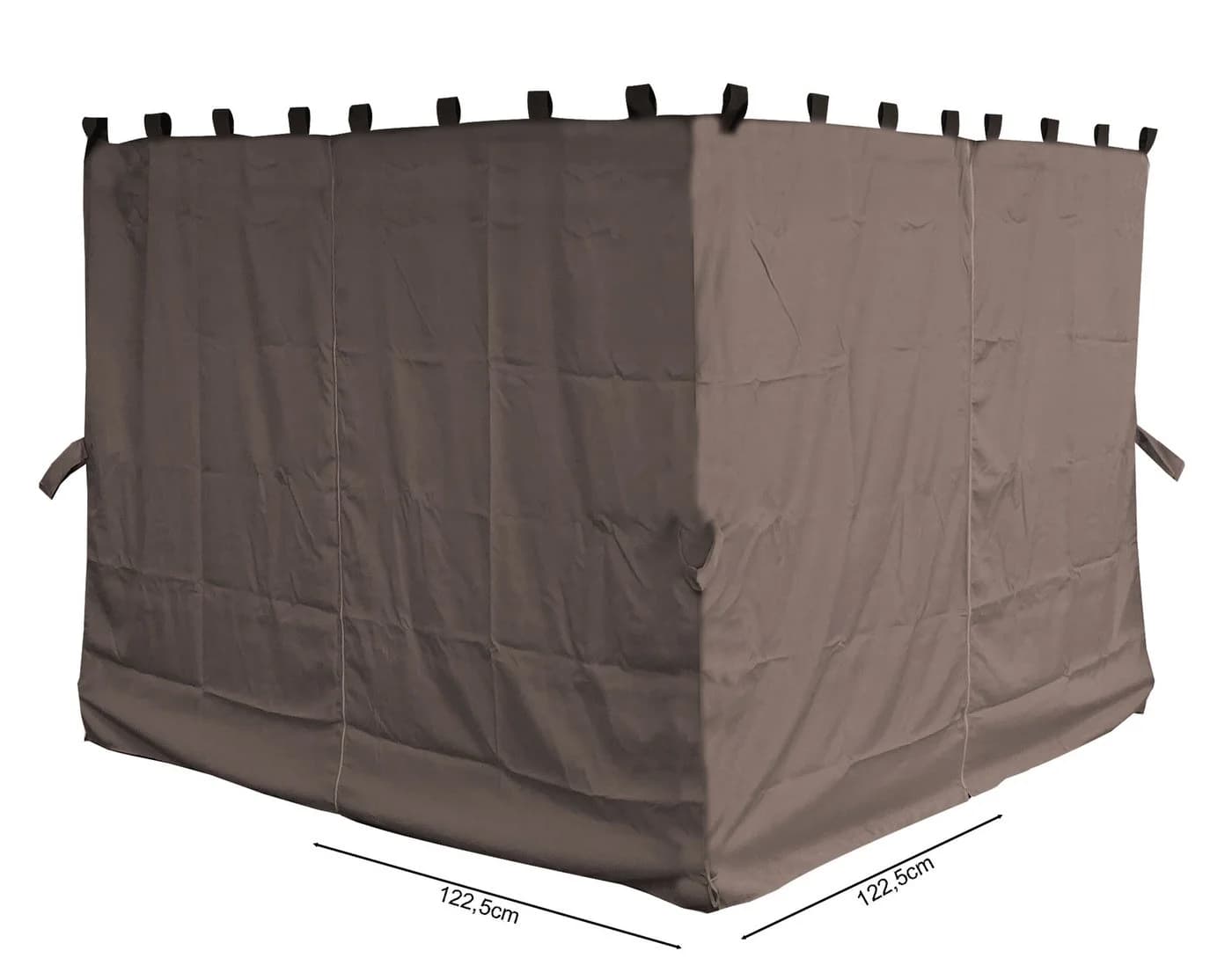 Quick Star Pavillonseitenteil 4 Seitenteile ohne Fenster Pavillon Paris 3x3m Taupe - Bild 2