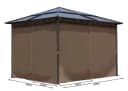 Quick Star Pavillon Seitenwand Set 3x3m, 4 Seitenteile, Beigegrau Bild 2