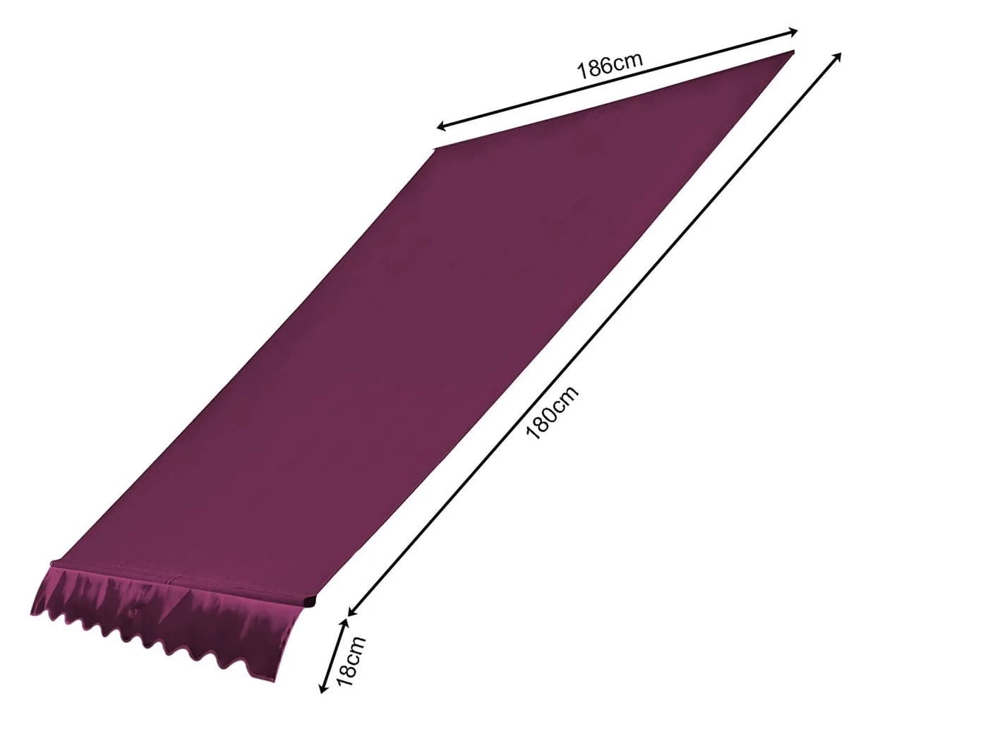 Quick Star Ersatzdach Klemmmarkise 200cm Bordeaux Polyester