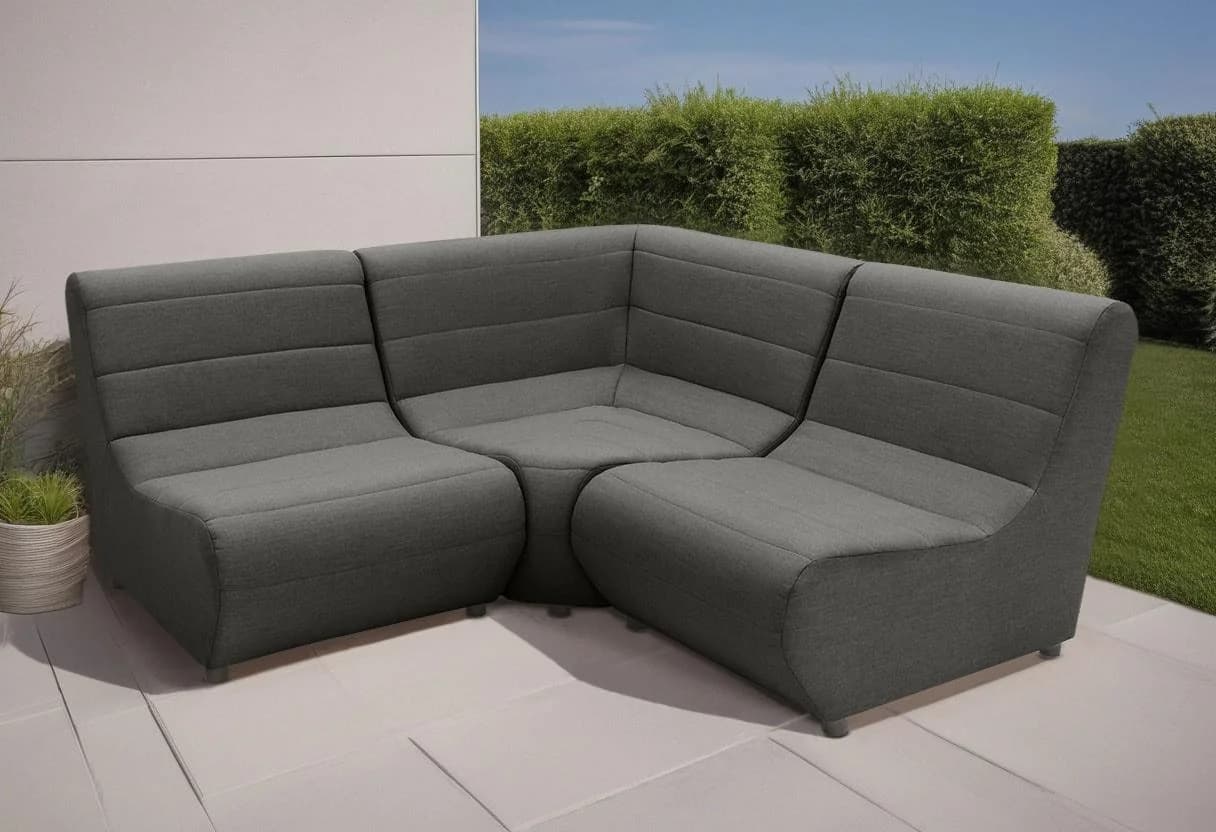 Ecksofa DOMO COLLECTION "Soleil" Anthrazit Outdoor