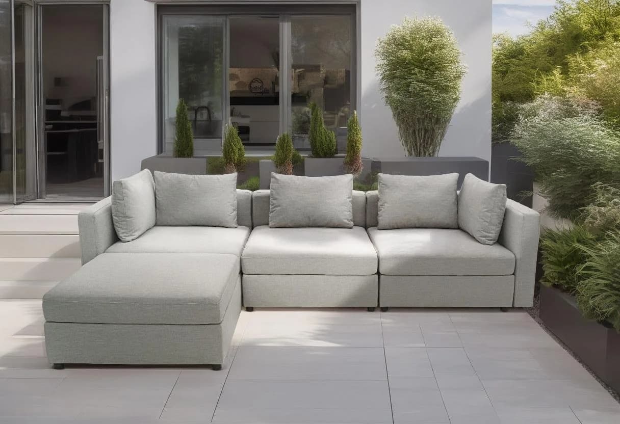 DOMO COLLECTION Sofa-Eckelement Solskin Silber