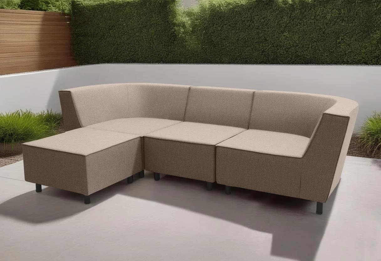 Ecksofa DOMO COLLECTION "Sonna" Braun Outdoor