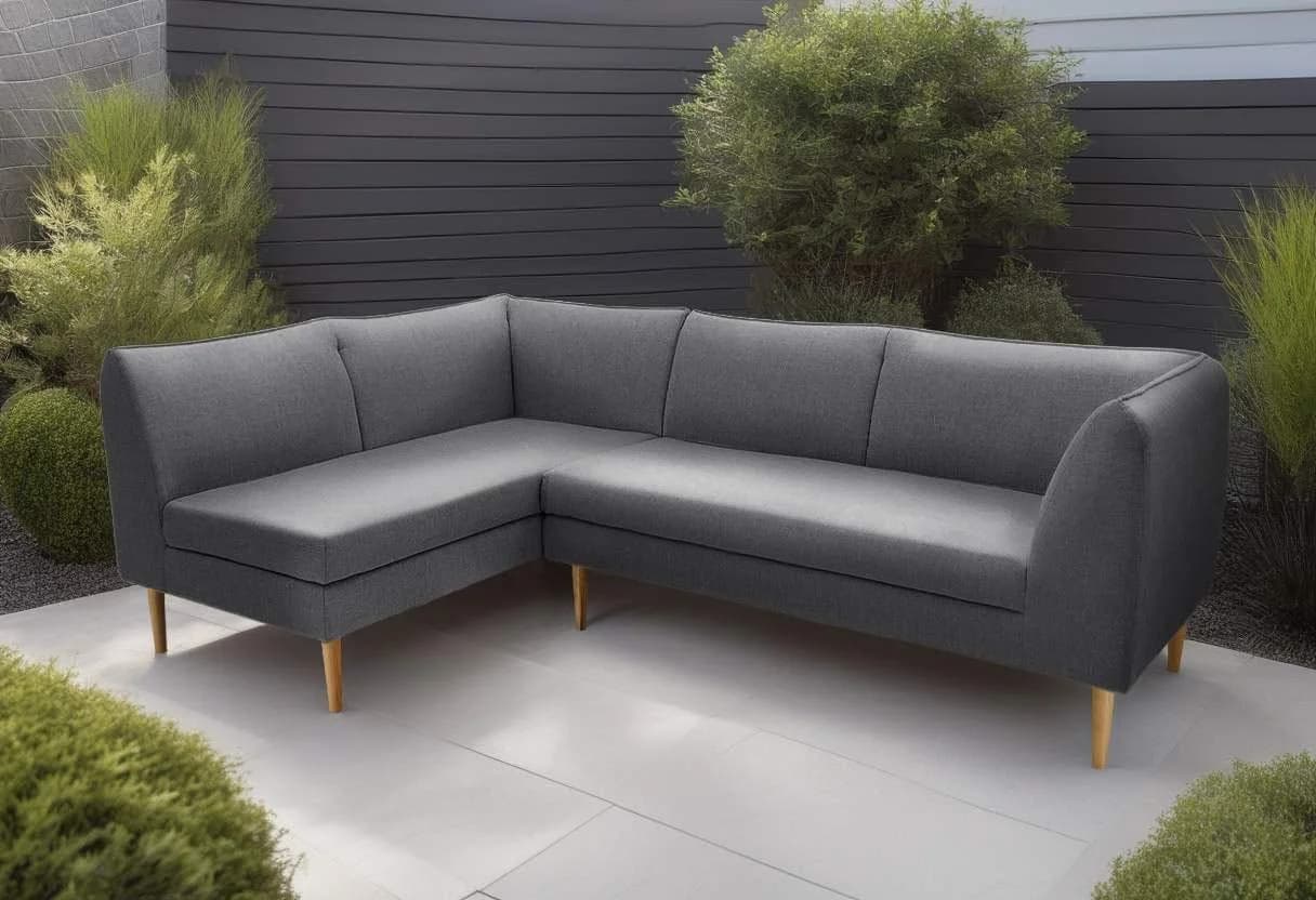 DOMO COLLECTION Filho Ecksofa Grau Outdoor L-Form